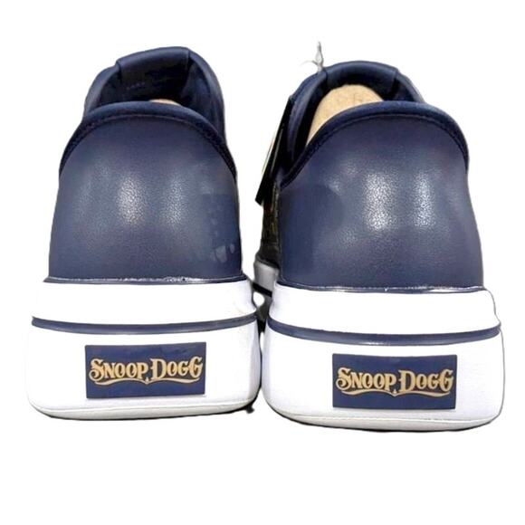 Skechers x Snoop Dogg Navy Paisley Bandana Leather Sneakers 10 - Picture 5 of 8